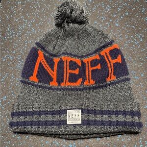 Neff Gray and Orange Beanie
